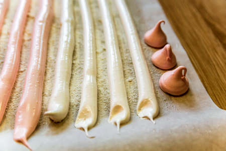 Colorful dough for marshmallow closeの写真素材