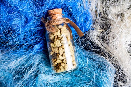 Small decorative bottle with aromatic stonesの写真素材