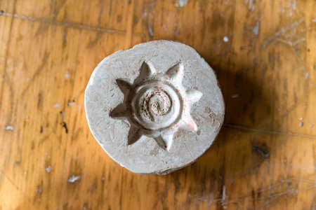 Clay imprints of sunの写真素材