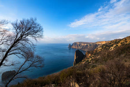 Beautiful view on Cape Fiolent in Sevastopol, Crimeaの写真素材