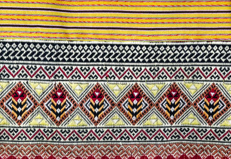 THAI PATTERN STYLE ON COTTON FABRICS IN   NORTHEN THAILANDの写真素材