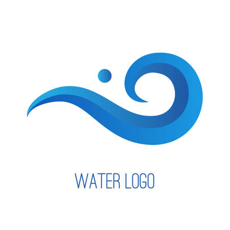 Water abstract colorful gradient wave logo, splash, icon isolated. Stock vector illustration for company identity and product signのイラスト素材