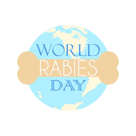 World rabies day concept. Stock vector illustration for medical campaign against viral disease on 28 september.のイラスト素材
