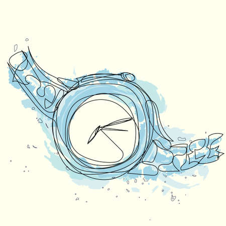 hand drawn fashion watchesのイラスト素材
