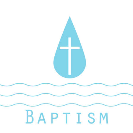 Baptism invitation card template. Stock vector illustration for christening ceremony, communion or confirmationのイラスト素材