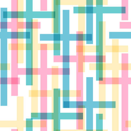 Christianity seamless pattern. Stock vector illustration of colorful cross. Religion abstract background.のイラスト素材