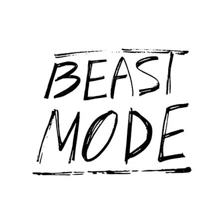 Beast mode letteringのイラスト素材