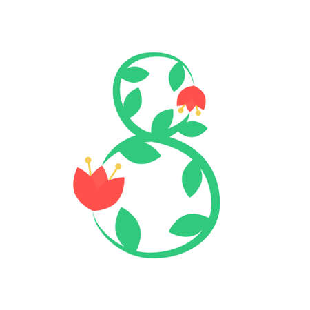 8 march greeting cardのイラスト素材