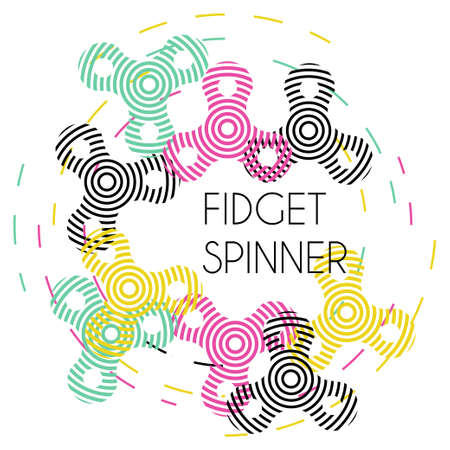 Hand fidget spinnerのイラスト素材