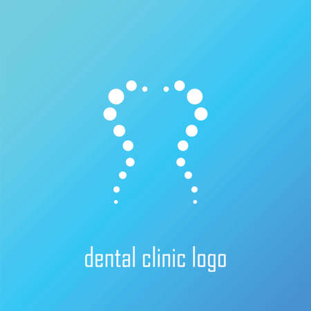 dental clinic logo with tooth shape by circlesのイラスト素材