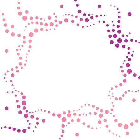 Abstract vector frame formed by circles of different sizes. Stock vector illusration with copy space for card decoration, photo frame.のイラスト素材