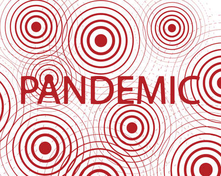 Pandemic word epidemic outbreak coronavirus vector patternのイラスト素材