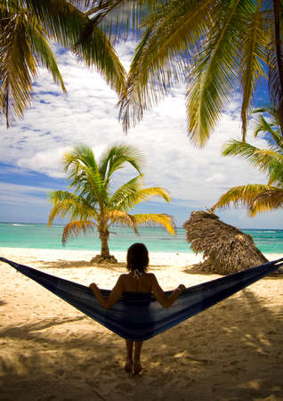 bounty, relaxation on the paradise islandの写真素材
