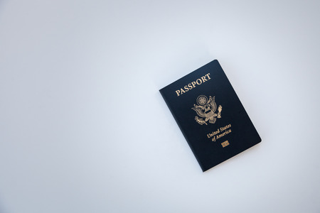 American passport on a solid backgroundの写真素材