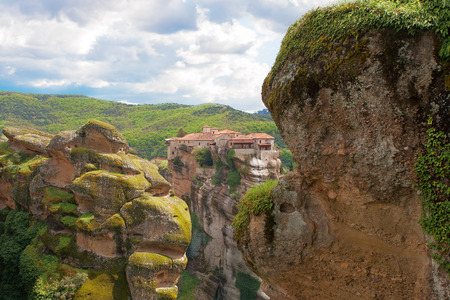 Monastery in Meteora, Greece.の写真素材
