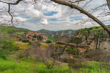 Monastery in Meteora, Greece.の写真素材