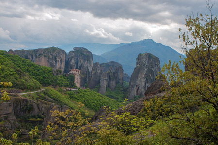 Monastery in Meteora, Greece.の写真素材