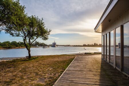 Sunset at Lakes Entrance, Victoria, Australia.の写真素材