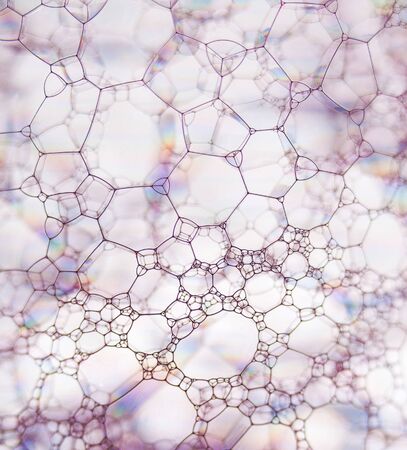 Soap bubbles extreme closeup creating elegant and stylish lookの写真素材