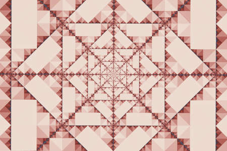 Abstract symmetric pattern with squares and trianglesの写真素材