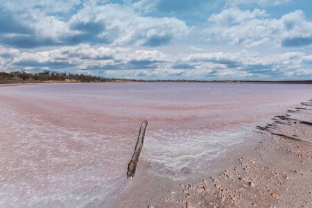Pink Lake Becking Landscape, Pink Lakes, Murray-Sunset National Park, Australia