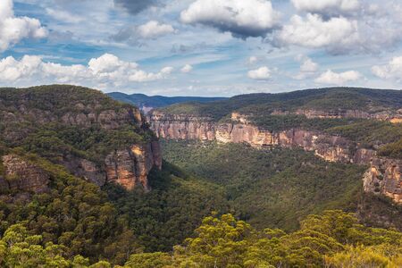 Beautiful rocky landscape of Wollemi National Park, New South Wales, Australia.の写真素材