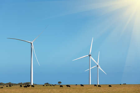 Three Windmills - Clean Energy production, Victoria, Australia