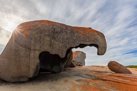 The most famous of the Remarkable Rocks, Kangaroo Island, South Australiaの写真素材