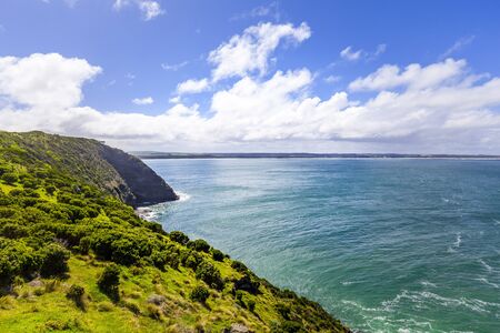 Ocean coastline on hot sunny day in Australia