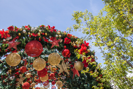 Melbourne, Australia - December 16, 2017: Christmas decorations at Federation Squareのeditorial素材