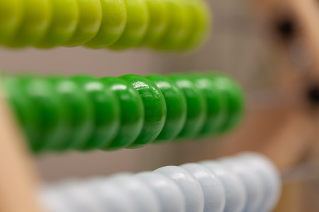 Wooden abacus for kids education - shallow focusの写真素材