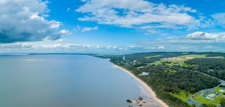 Ocean coastline in Australia - aerial viewの写真素材