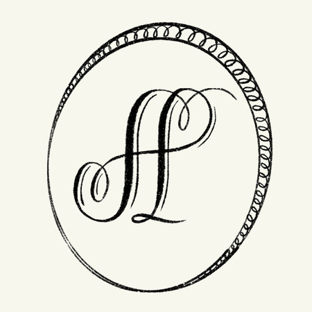 Elegant monogram design - letter Aの写真素材