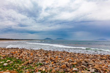 Crowdy Bay beach at Crowdy Head, New South Wales, Australiaの写真素材