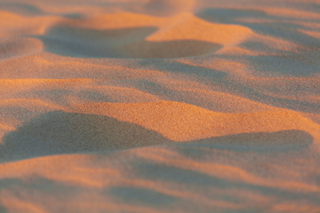 Desert sand extreme closeup at sunset