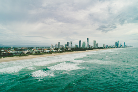 Aerial landscape of Gold Coast in Queensland, Australiaの写真素材