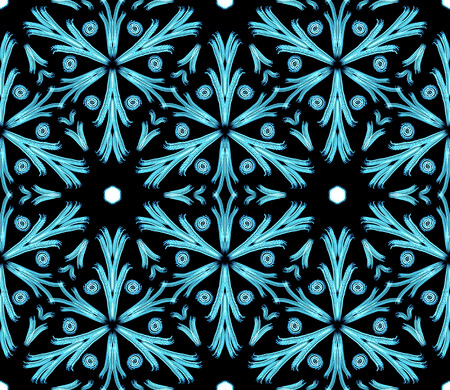 Snowflakes and winter frost seamless patternの写真素材