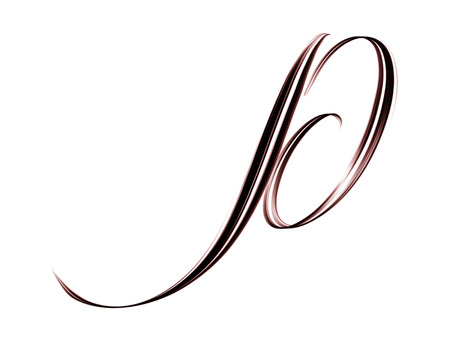 Letter p hand lettering isolated on white backgroundの写真素材