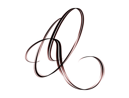 Capital letter Q - beautiful hand lettering isolated on white backgroundの写真素材