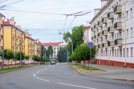 Streets of Gomel city in Belarusの写真素材