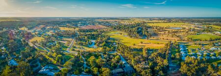Aerial panorama of Moama in New South Wales, Australiaの写真素材