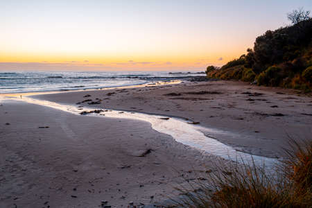 Famous Shortland Bluff Lighthouse in Melbourne, Australiaの写真素材