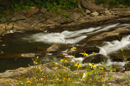 Waterfall in the Bieszczady mountainsのeditorial素材