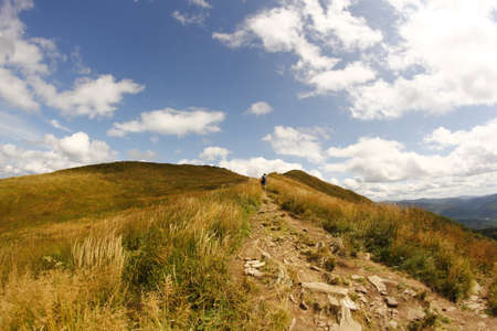 Landscape of the mountains pasture in Bieszczadyのeditorial素材