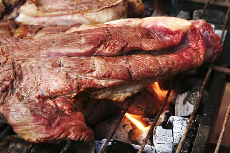 medium red beef steakの写真素材