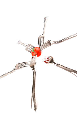 food crisic concept show over white backgroundの写真素材