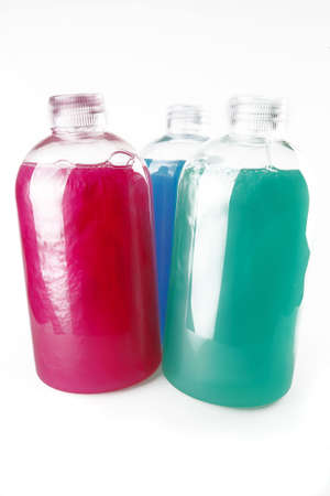 kit of some clean soap over white backgroundの写真素材