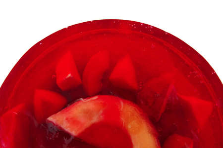 red fruit jelly pie on white plateの写真素材