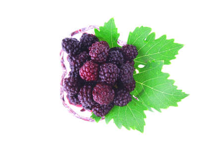 small portion of wild berry over white background