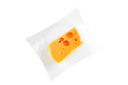 french gourmet parmesan cheese  on china plate isolated over white background